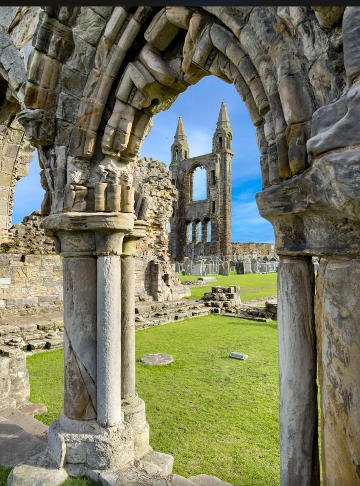 Ancient cathedral ruins and heritage architecture